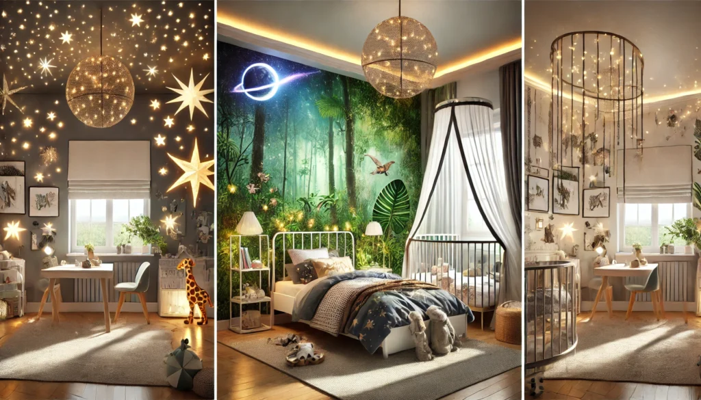 A magical kids' bedroom with themed designs reflecting a child's personality.