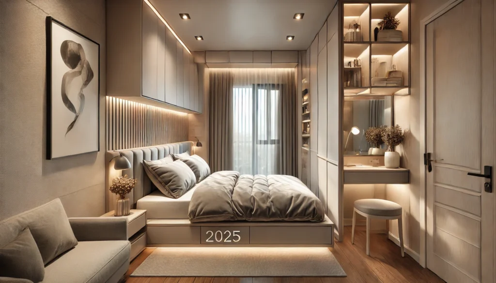 a cozy and stylish small bedroom designed for 2025