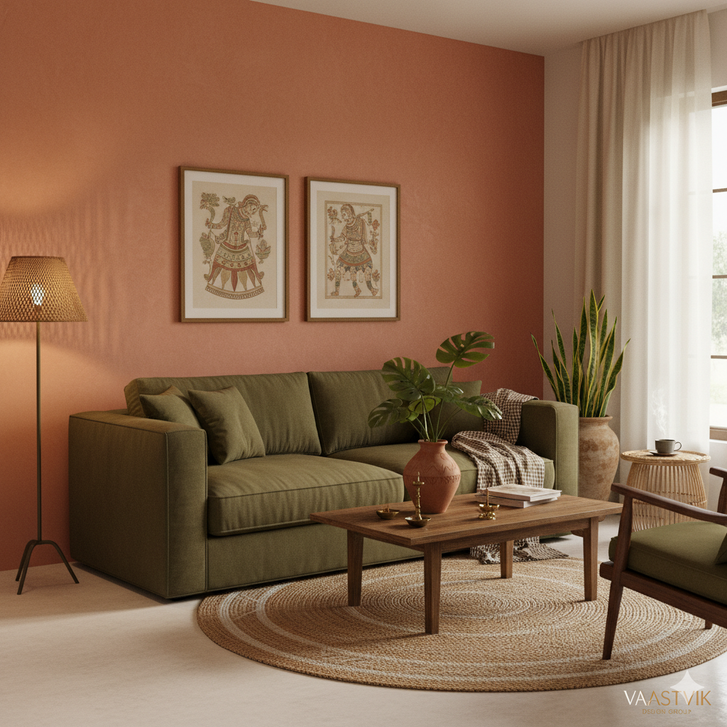 "Earthy tones in Indian homes"