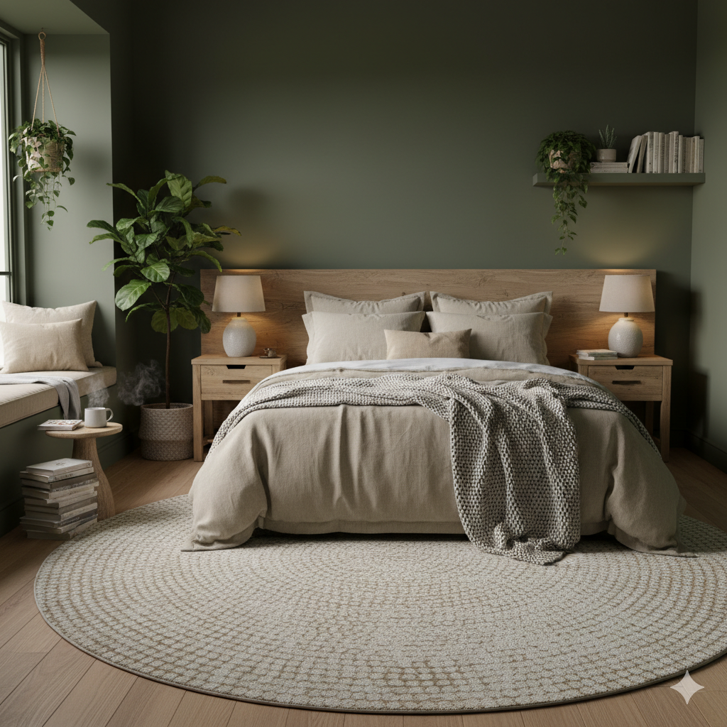 Olive green decor showing earthy tones in Indian homes