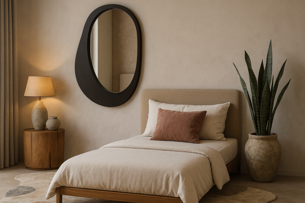 “Organic shapes in Indian interiors 2025 trend.”